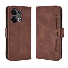 Funda de Cuero Cartera con Soporte Carcasa BY3 para Oppo Reno8 Pro+ Plus 5G Marron