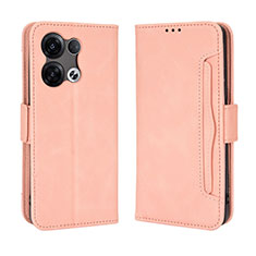 Funda de Cuero Cartera con Soporte Carcasa BY3 para Oppo Reno8 Pro+ Plus 5G Rosa