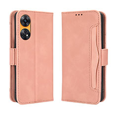 Funda de Cuero Cartera con Soporte Carcasa BY3 para Oppo Reno8 T 4G Rosa