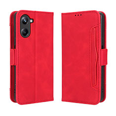 Funda de Cuero Cartera con Soporte Carcasa BY3 para Realme 10 4G Rojo