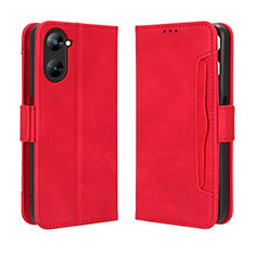 Funda de Cuero Cartera con Soporte Carcasa BY3 para Realme 10S 5G Rojo