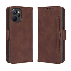 Funda de Cuero Cartera con Soporte Carcasa BY3 para Realme 10T 5G Marron