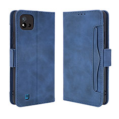 Funda de Cuero Cartera con Soporte Carcasa BY3 para Realme C11 (2021) Azul