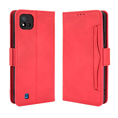 Funda de Cuero Cartera con Soporte Carcasa BY3 para Realme C20 Rojo