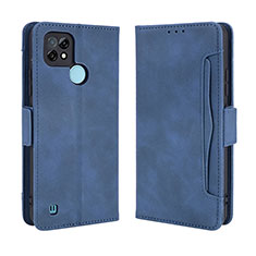 Funda de Cuero Cartera con Soporte Carcasa BY3 para Realme C21 Azul