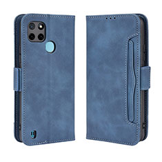 Funda de Cuero Cartera con Soporte Carcasa BY3 para Realme C25Y Azul