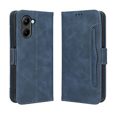 Funda de Cuero Cartera con Soporte Carcasa BY3 para Realme C33 Azul