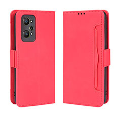 Funda de Cuero Cartera con Soporte Carcasa BY3 para Realme GT2 5G Rojo