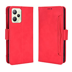 Funda de Cuero Cartera con Soporte Carcasa BY3 para Realme Narzo 50A Prime Rojo