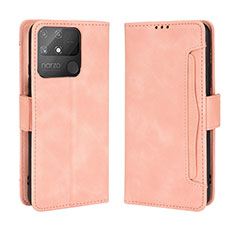 Funda de Cuero Cartera con Soporte Carcasa BY3 para Realme Narzo 50A Rosa