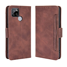 Funda de Cuero Cartera con Soporte Carcasa BY3 para Realme Q2i 5G Marron