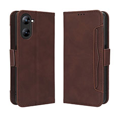 Funda de Cuero Cartera con Soporte Carcasa BY3 para Realme V30t 5G Marron