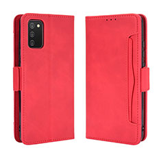 Funda de Cuero Cartera con Soporte Carcasa BY3 para Samsung Galaxy A02s Rojo