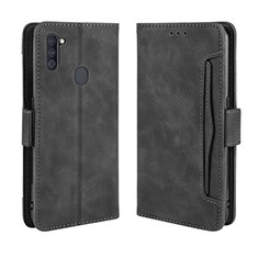 Funda de Cuero Cartera con Soporte Carcasa BY3 para Samsung Galaxy A11 Negro