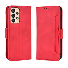 Funda de Cuero Cartera con Soporte Carcasa BY3 para Samsung Galaxy A23 4G Rojo