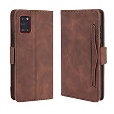 Funda de Cuero Cartera con Soporte Carcasa BY3 para Samsung Galaxy A31 Marron