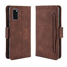 Funda de Cuero Cartera con Soporte Carcasa BY3 para Samsung Galaxy A41 Marron