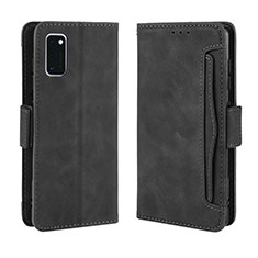 Funda de Cuero Cartera con Soporte Carcasa BY3 para Samsung Galaxy A41 Negro