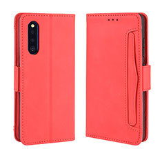 Funda de Cuero Cartera con Soporte Carcasa BY3 para Samsung Galaxy A41 SC-41A Rojo