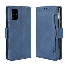 Funda de Cuero Cartera con Soporte Carcasa BY3 para Samsung Galaxy A51 4G Azul