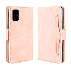 Funda de Cuero Cartera con Soporte Carcasa BY3 para Samsung Galaxy A51 4G Rosa