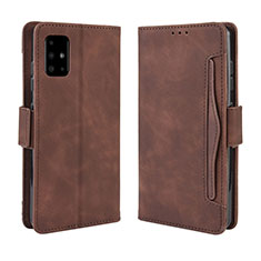 Funda de Cuero Cartera con Soporte Carcasa BY3 para Samsung Galaxy A71 5G Marron