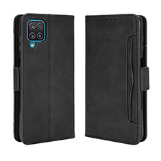 Funda de Cuero Cartera con Soporte Carcasa BY3 para Samsung Galaxy M12 Negro