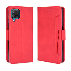 Funda de Cuero Cartera con Soporte Carcasa BY3 para Samsung Galaxy M12 Rojo