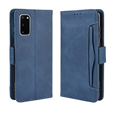 Funda de Cuero Cartera con Soporte Carcasa BY3 para Samsung Galaxy S20 5G Azul