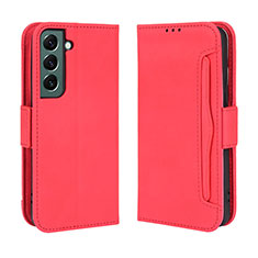 Funda de Cuero Cartera con Soporte Carcasa BY3 para Samsung Galaxy S24 5G Rojo