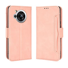 Funda de Cuero Cartera con Soporte Carcasa BY3 para Sharp Aquos R7 Rosa