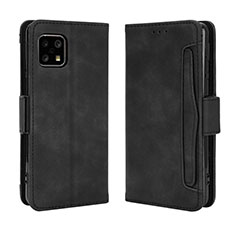 Funda de Cuero Cartera con Soporte Carcasa BY3 para Sharp Aquos Sense4 Negro