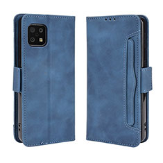 Funda de Cuero Cartera con Soporte Carcasa BY3 para Sharp Aquos Sense6 Azul