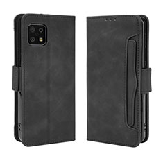 Funda de Cuero Cartera con Soporte Carcasa BY3 para Sharp Aquos Sense6 Negro