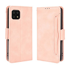 Funda de Cuero Cartera con Soporte Carcasa BY3 para Sharp Aquos Sense6s Rosa