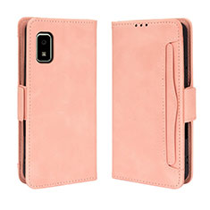 Funda de Cuero Cartera con Soporte Carcasa BY3 para Sharp Aquos wish2 Rosa