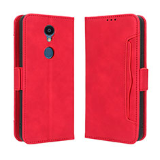 Funda de Cuero Cartera con Soporte Carcasa BY3 para Sharp Rouvo V Rojo