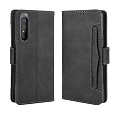 Funda de Cuero Cartera con Soporte Carcasa BY3 para Sony Xperia 1 II Negro