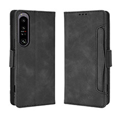 Funda de Cuero Cartera con Soporte Carcasa BY3 para Sony Xperia 1 IV Negro