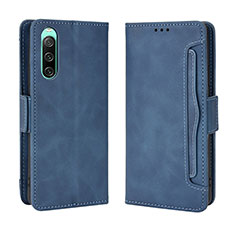 Funda de Cuero Cartera con Soporte Carcasa BY3 para Sony Xperia 10 IV SO-52C Azul