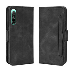 Funda de Cuero Cartera con Soporte Carcasa BY3 para Sony Xperia 10 IV SO-52C Negro