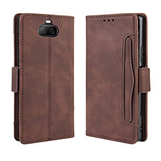 Funda de Cuero Cartera con Soporte Carcasa BY3 para Sony Xperia 8 Marron