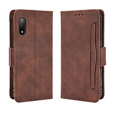 Funda de Cuero Cartera con Soporte Carcasa BY3 para Sony Xperia Ace II SO-41B Marron