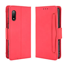 Funda de Cuero Cartera con Soporte Carcasa BY3 para Sony Xperia Ace II SO-41B Rojo