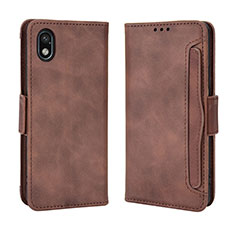 Funda de Cuero Cartera con Soporte Carcasa BY3 para Sony Xperia Ace III SO-53C Marron