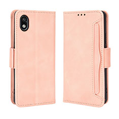 Funda de Cuero Cartera con Soporte Carcasa BY3 para Sony Xperia Ace III SOG08 Rosa