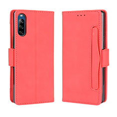 Funda de Cuero Cartera con Soporte Carcasa BY3 para Sony Xperia L4 Rojo