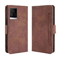 Funda de Cuero Cartera con Soporte Carcasa BY3 para Vivo iQOO 7 5G Marron