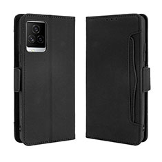 Funda de Cuero Cartera con Soporte Carcasa BY3 para Vivo iQOO 7 Legend 5G Negro