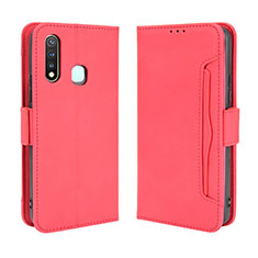 Funda de Cuero Cartera con Soporte Carcasa BY3 para Vivo iQOO U3 4G Rojo